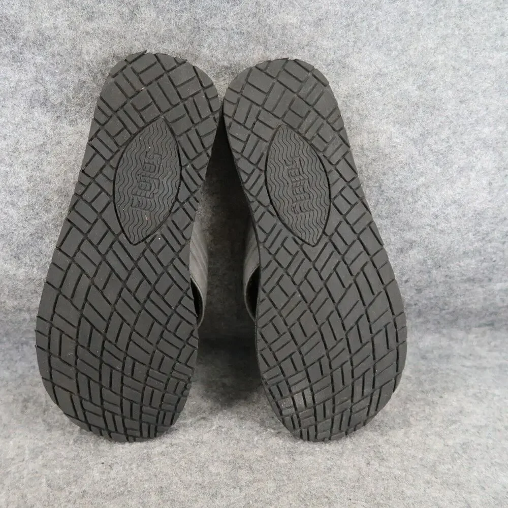 Flojos Shoes Mens 8 Sandal Flip Flop Slip On Memory Foam Comfort Surf Gray Black